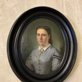 Pair of framed portraits