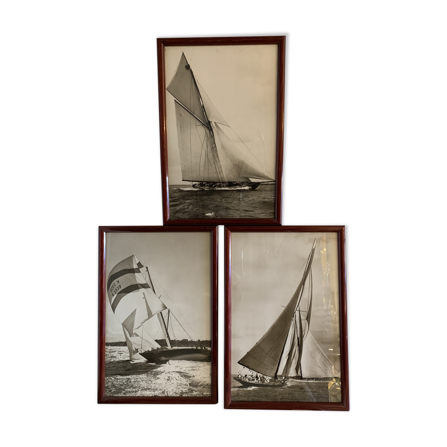 Three photographs sails and sailboats 1980s