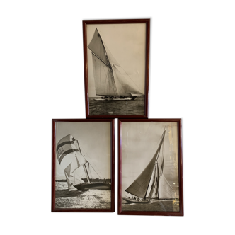 Three photographs sails and sailboats 1980s