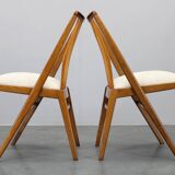 1970s Set of Four Beech Dining Chairs, West Germany