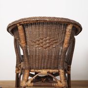 Fauteuil Rotin Vintage, en osier, lot de 3
