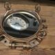 Bronze boat porthole mirror 1920 45x45cm