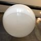 Midcentury Large Chrome and White Murano Glass Sphere by Mazzega, Italy, 1960s