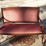 Empire style bench in walnut