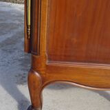 Louis XV style bonnetière in solid cherry wood