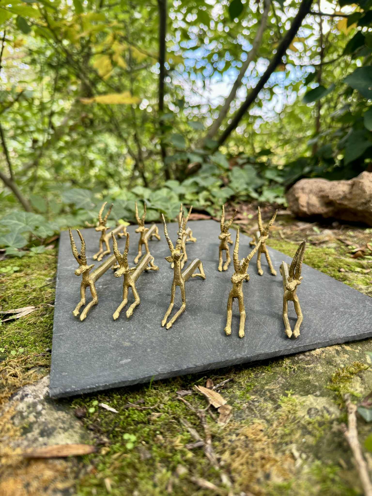 10 brass antelope knife holders
