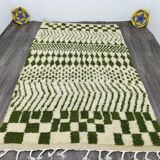 Traditional handcrafted Berber rug, size 100 x 200 cm