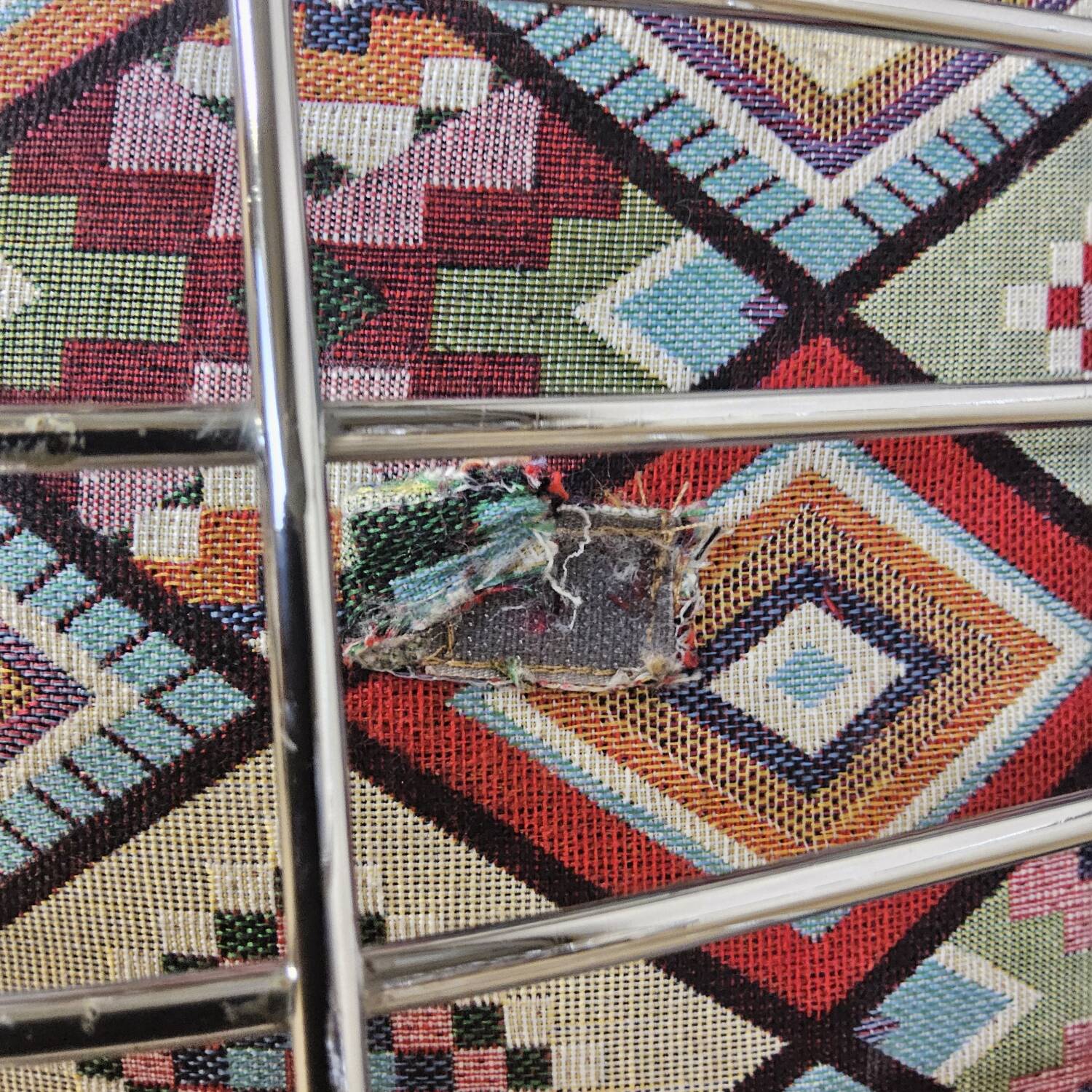 Vintage Gastone Rinaldi chrome & smoked glass dining table + chairs