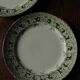 Mismatched lot 4 flat plates + small Saint Amand Terre de fer Blue Green