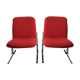 Armchairs 70s fabric and chrome