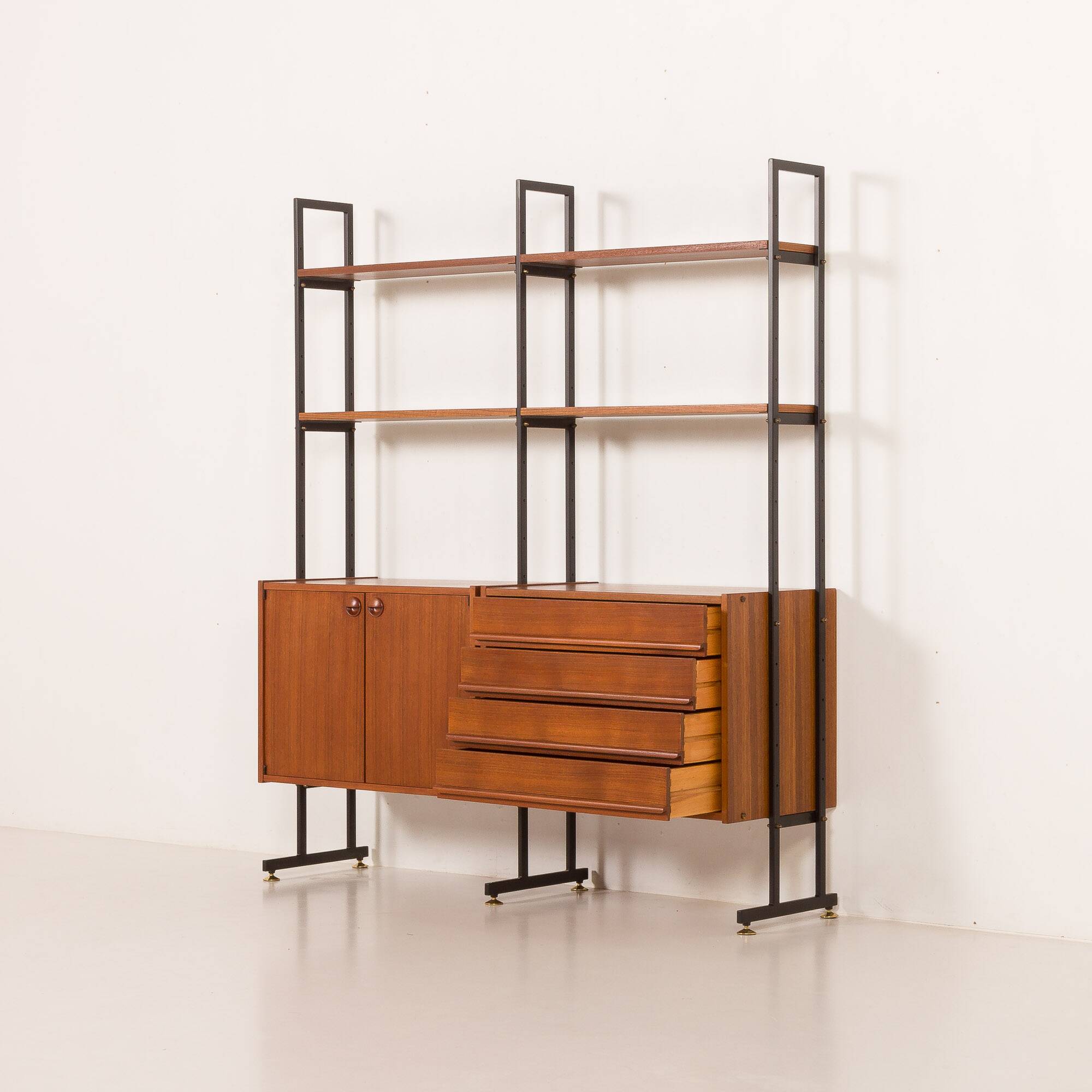 Italian vintage free standing wall unit or room divider by IMB , 1970s