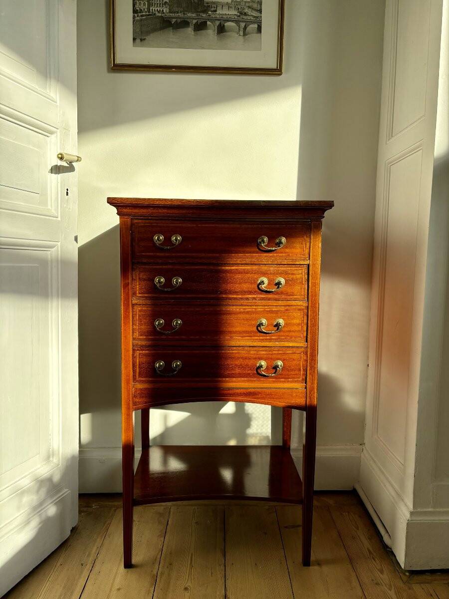 Edwardian storage unit known as a "music cabinet"