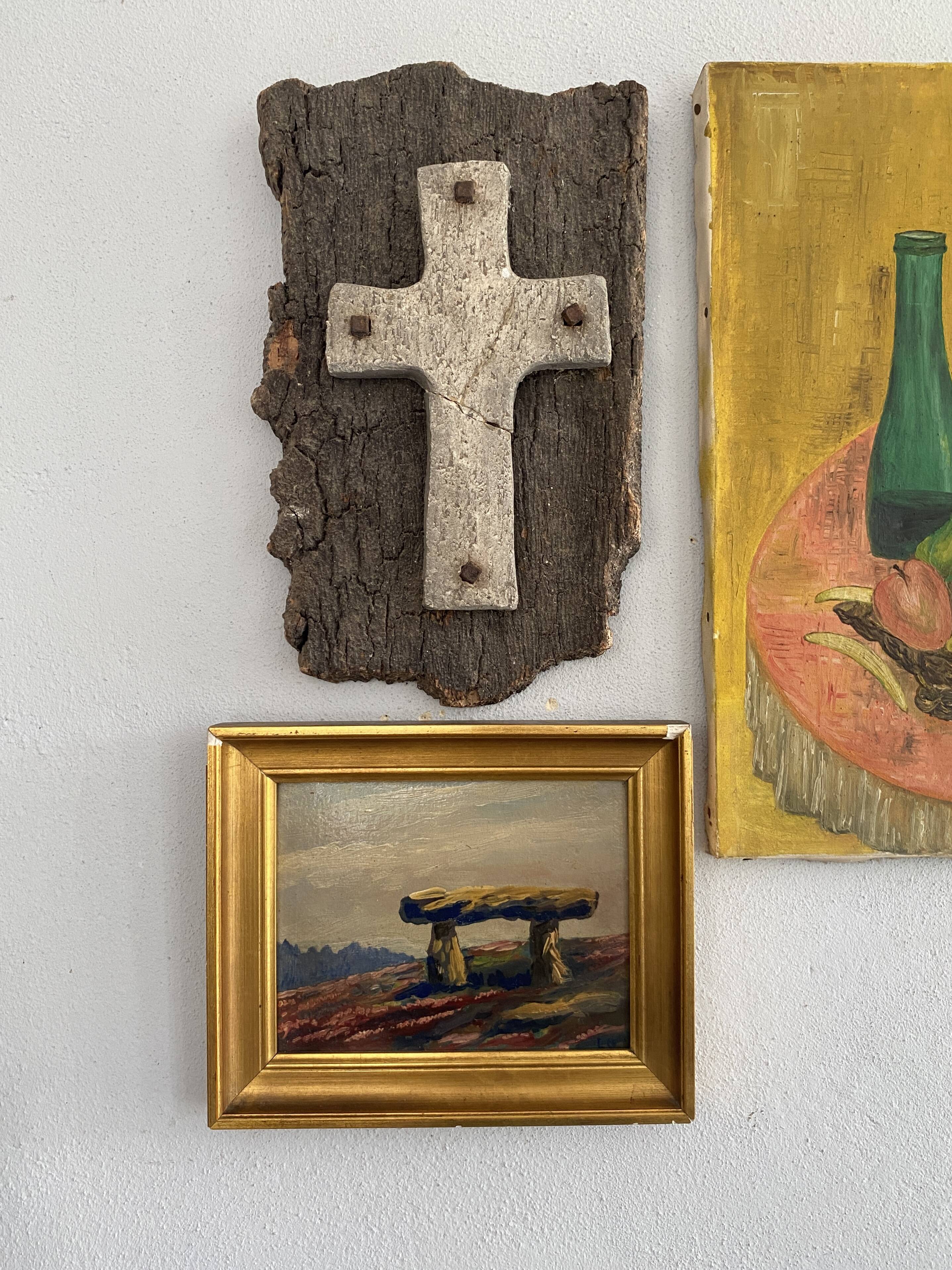 19th century oil and gilded frame