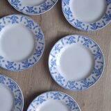 Set of 9 Dux Boch blue dessert plates, 1960