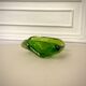 Murano iridescent green pocket tray