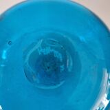Turquoise blue blown glass vase