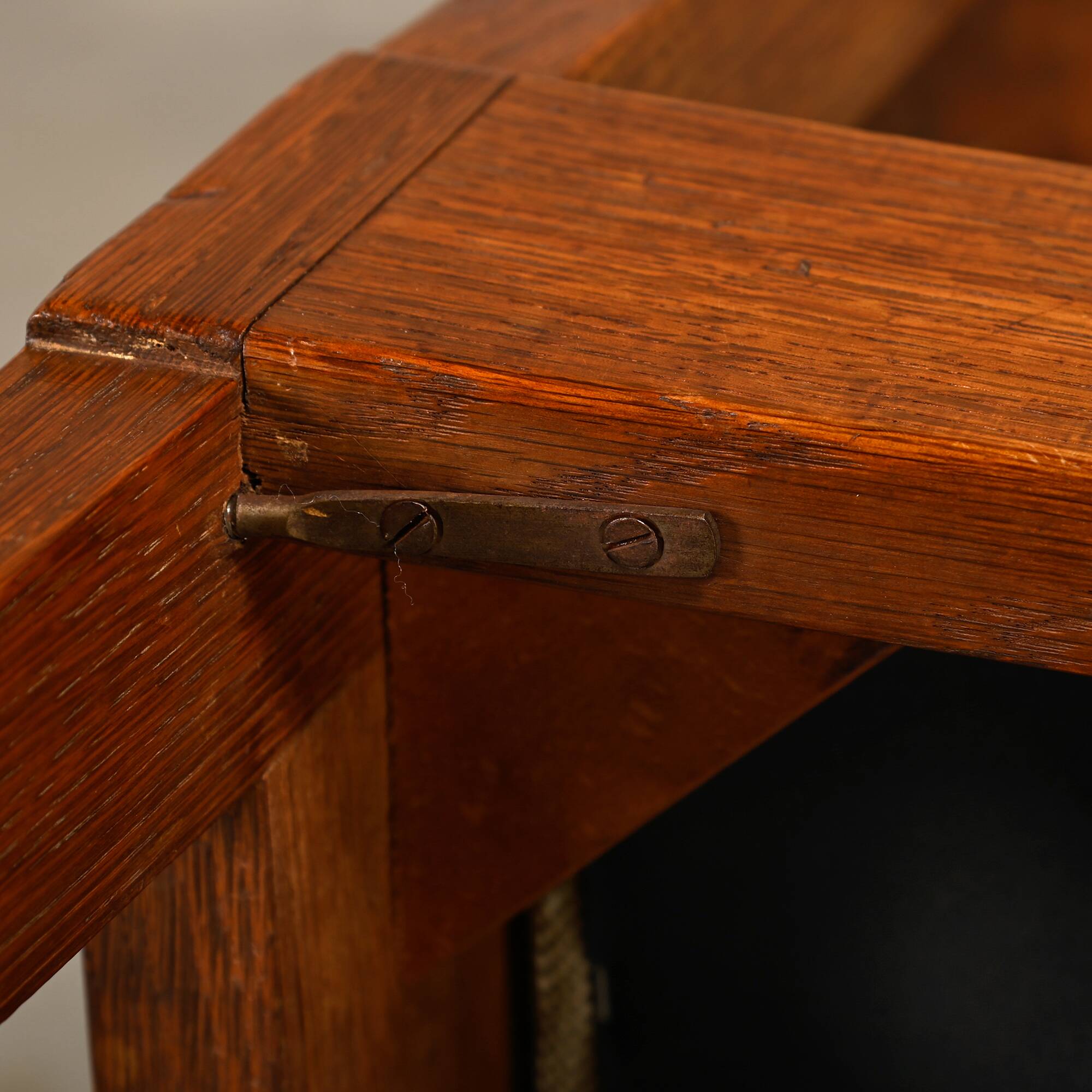 Dutch Art Deco Amsterdam School Armchairs in solid Oak and striped fabric