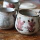 Service à café en grès signé Gustave Le Murier – 6 tasses, 6 soucoupes