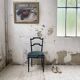 Chaise Napoléon 3 velours bleu