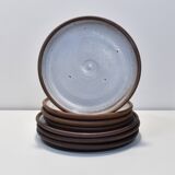 7 Vintage ceramic plates Norbert Pierlot Ratilly La borne