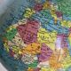 Vintage terrestrial globe 1960 Girard et Barrère wood - 29 cm