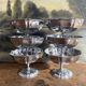 Vintage stainless steel stemmed bowls