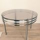 Vintage 70s chrome coffee table