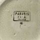 HBCM sugar bowl model Paradis in ironstone with blue basket decoration.