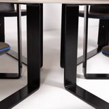 Unique Danish Design table with fixed armchairs from Peter Karpf, 1980's