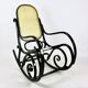 Vintage Black Rocking Chair attributed to Michael Thonet