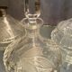 Bohemian crystal set with carved decoration