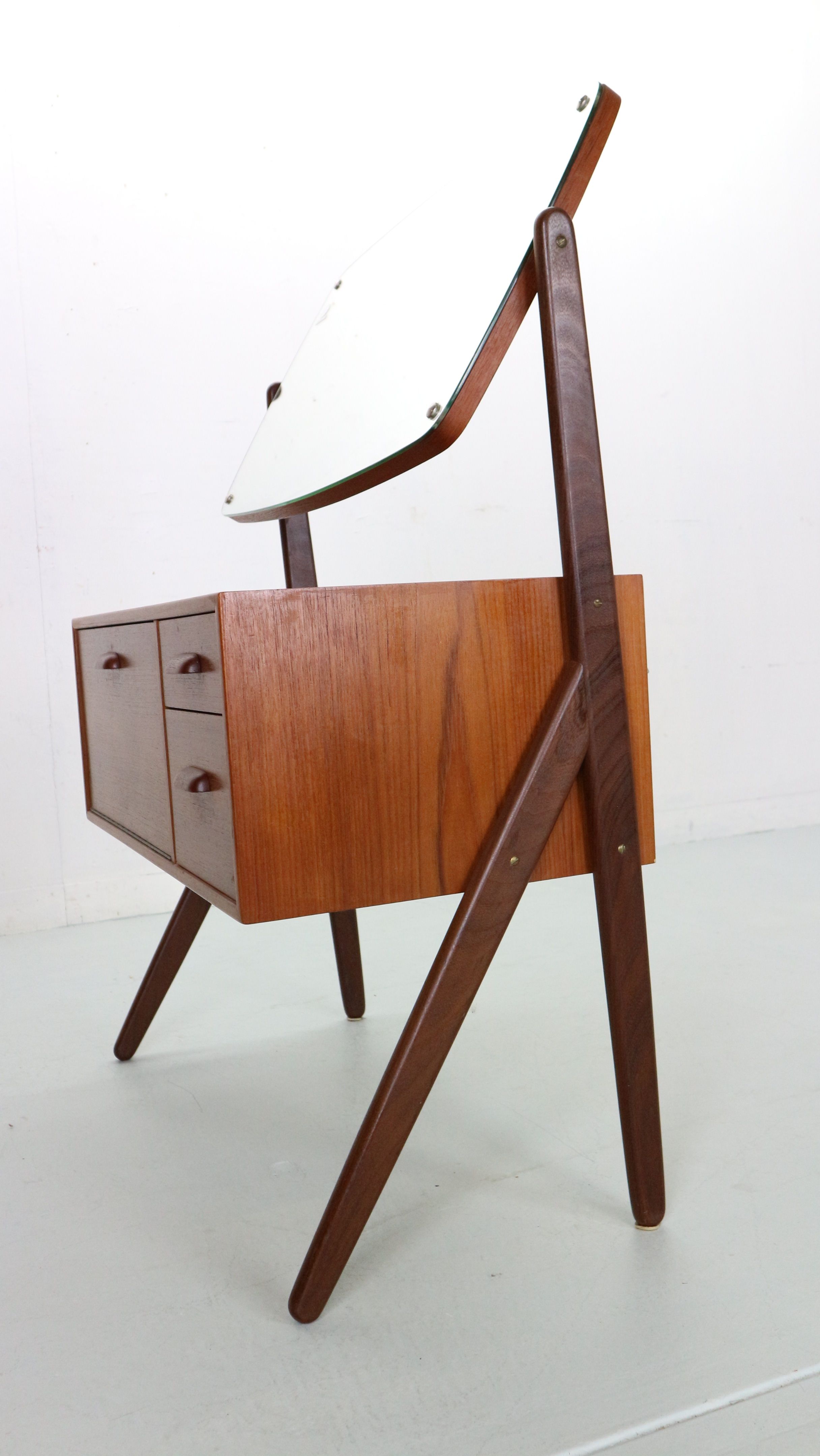 Mid-Century Danish Dressing Table in Teak by by AG Spejl Kobberbeskyttet, 1960s