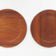 Set of six scandinavian teak plates