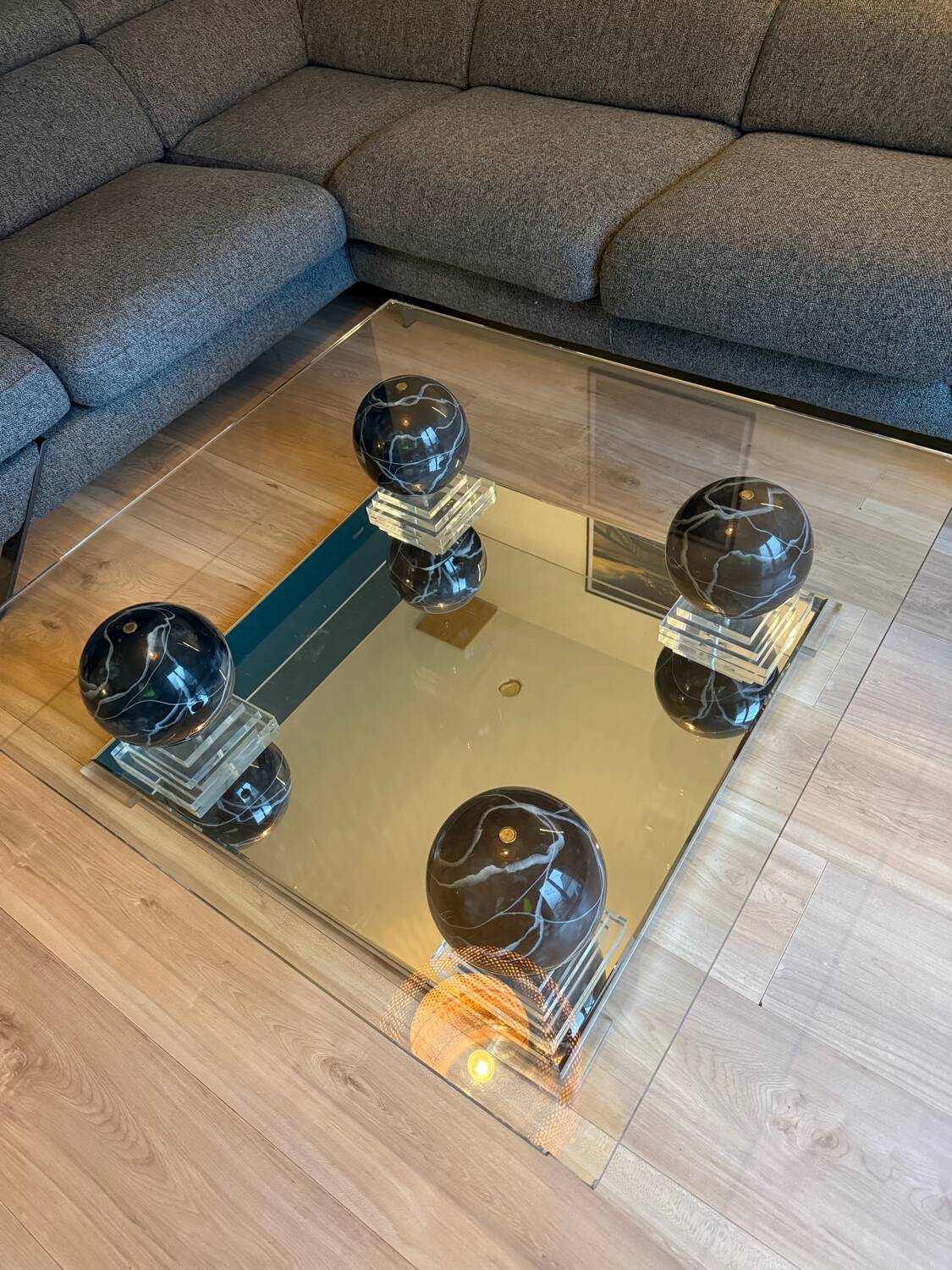 Table basse Roche Bobois en marbre – pièce vintage exclusive