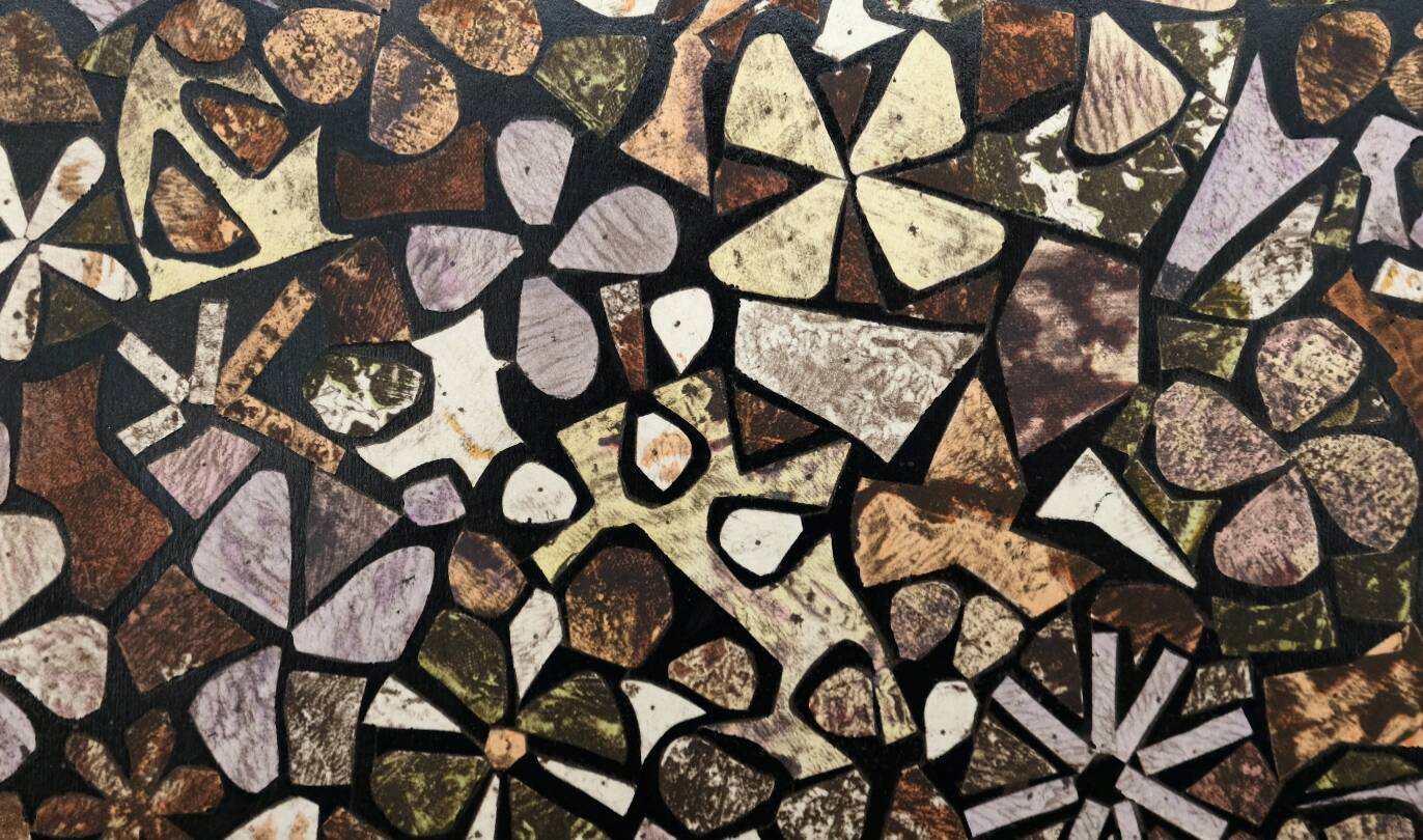 Jean dubuffet: garden of quite-vite - original signed stencil