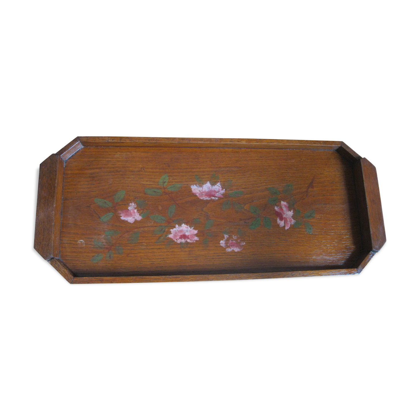 Wooden wooden art deco painted flowers