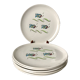 Set of 6 flat plates model Poisson Saint-Amand 50s