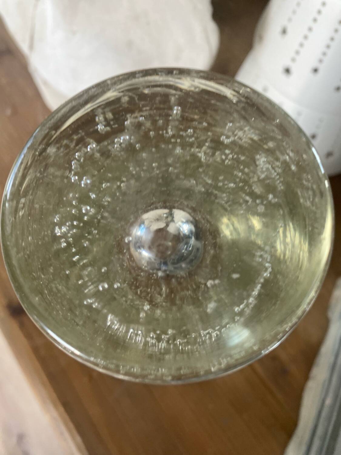 Vintage bubbled glass vase, 1970