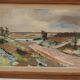 Huile sur toile suédoise – “Paysage” par Budde Nielsen – Signée et encadrée