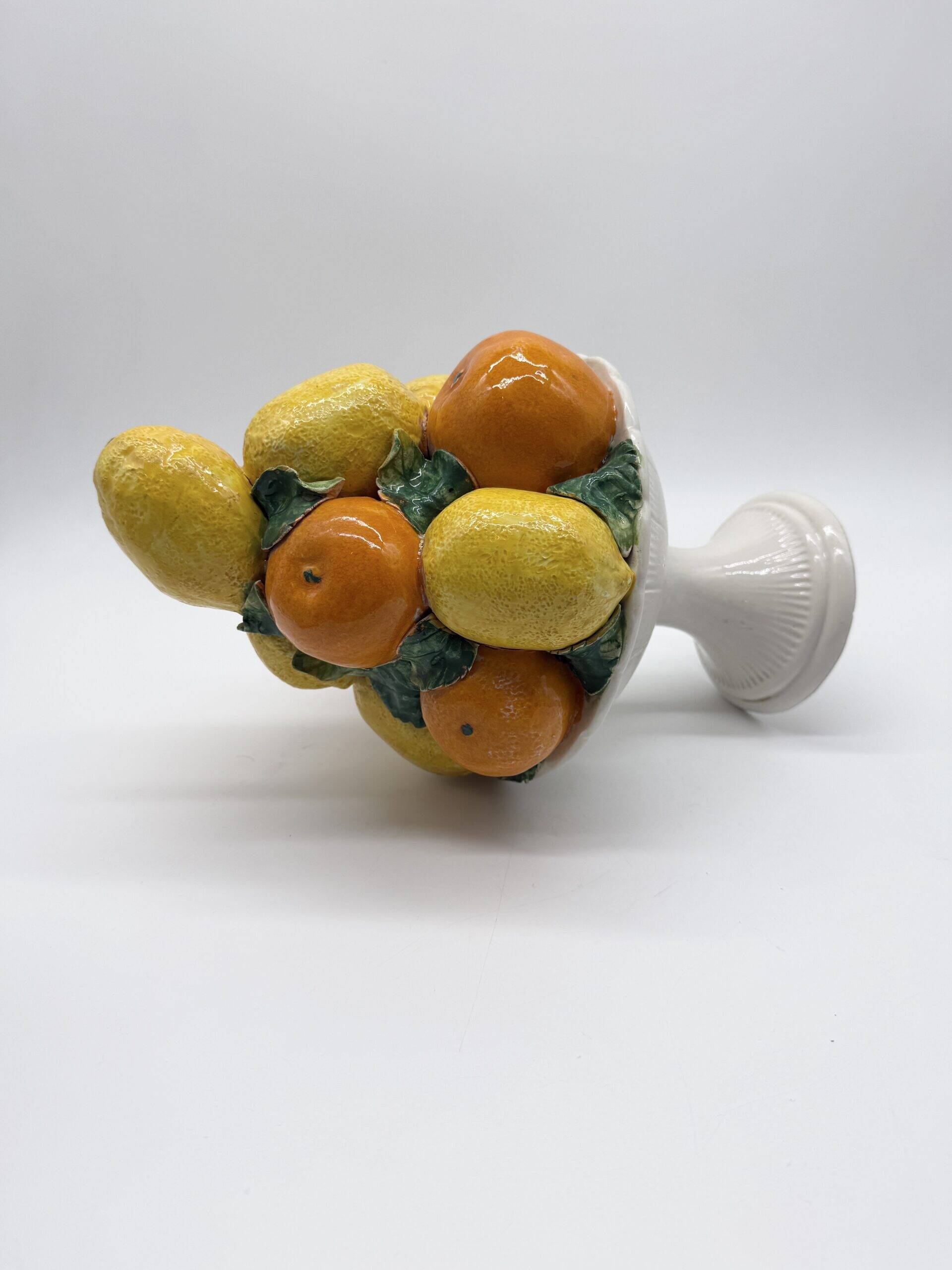 Majolica centrepiece – "Citrus Basket", Italy 1960s