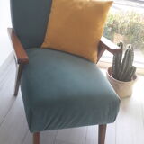 Armchair with seat redone