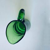 Blown and bubbled glass pitcher