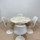 Tulip table – Knoll International in marble and 4 chairs – Ee
