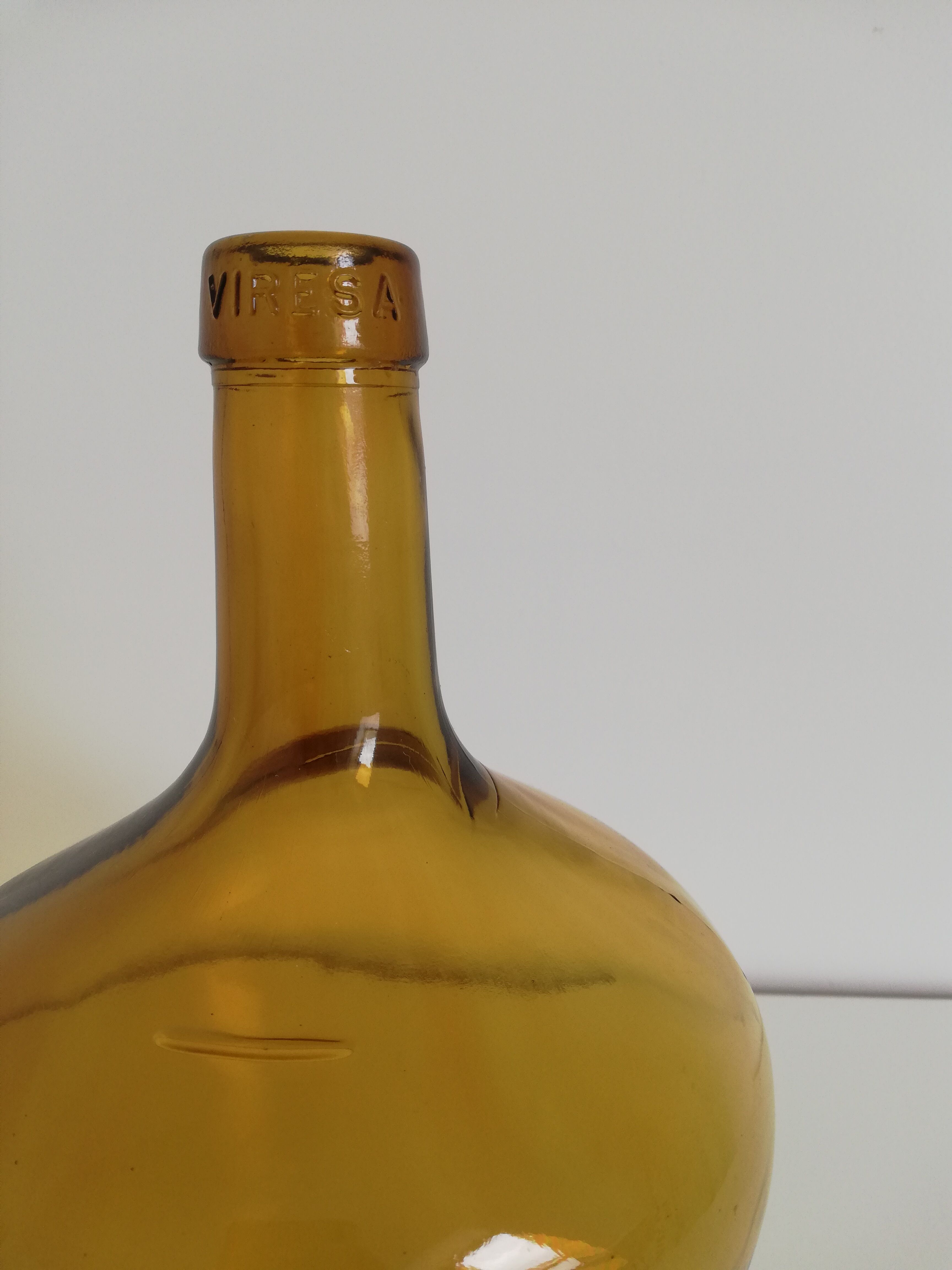 Vintage amber demijohn