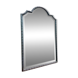 Table mirror to place in silver metal
