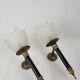 Flambeau Wall Lamp Glass & Brass 1950s