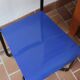 Chair Kaa by Francesco Soro, blue lacquered metal, 1980s