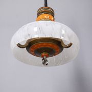 Vintage 1960s Italian design ceramic and glass chandelier