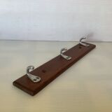 Wooden tea towel holder with 3 hooks