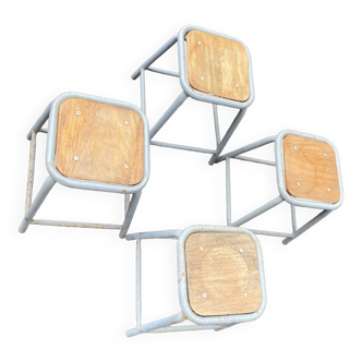 Set of 4 industrial stools